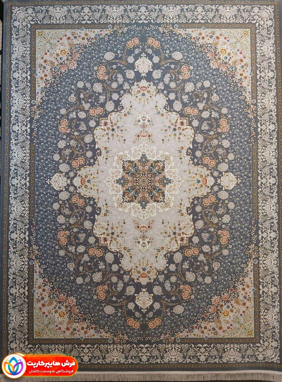 ناوک زغالی فرش 1200 شانه گل برجسته طرح ناوک 1