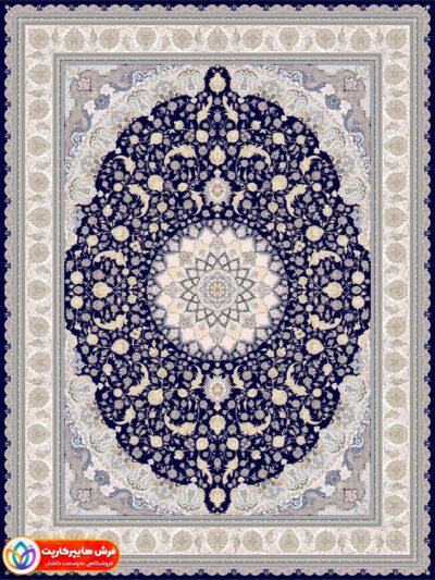 فرش 1500 شانه گل برجسته طرح اصفهان