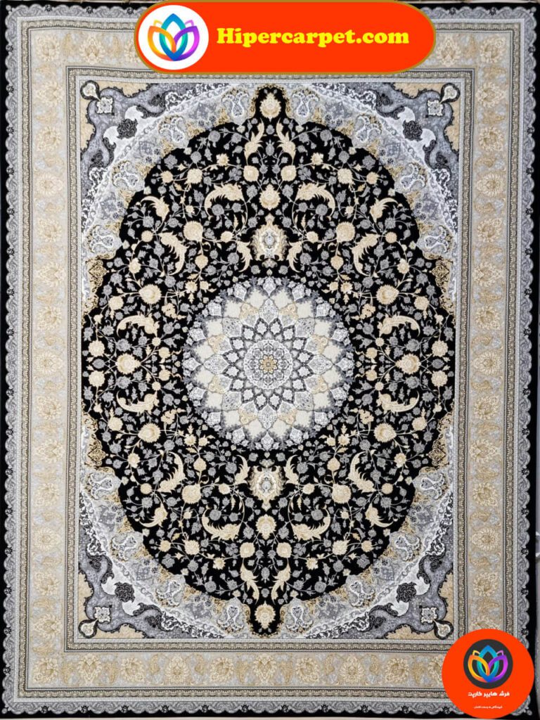 فرش 1200 شانه گل برجسته طرح اصفهان