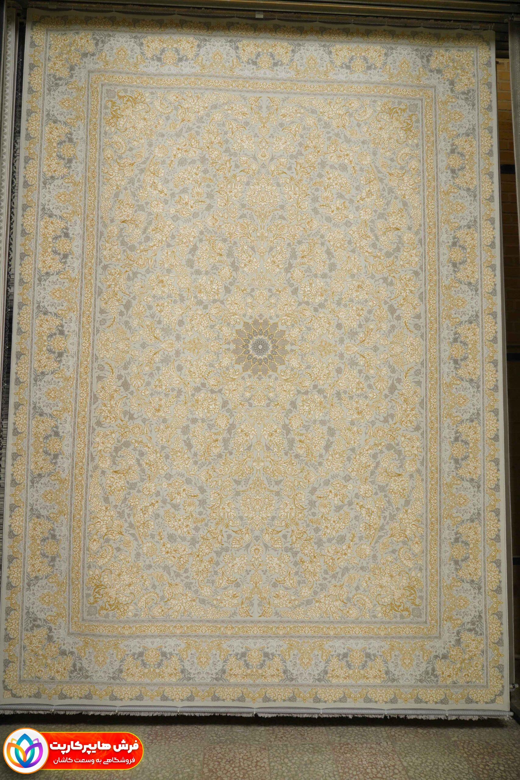 18014صدفی فرش 1200 شانه گل برجسته کد 18014