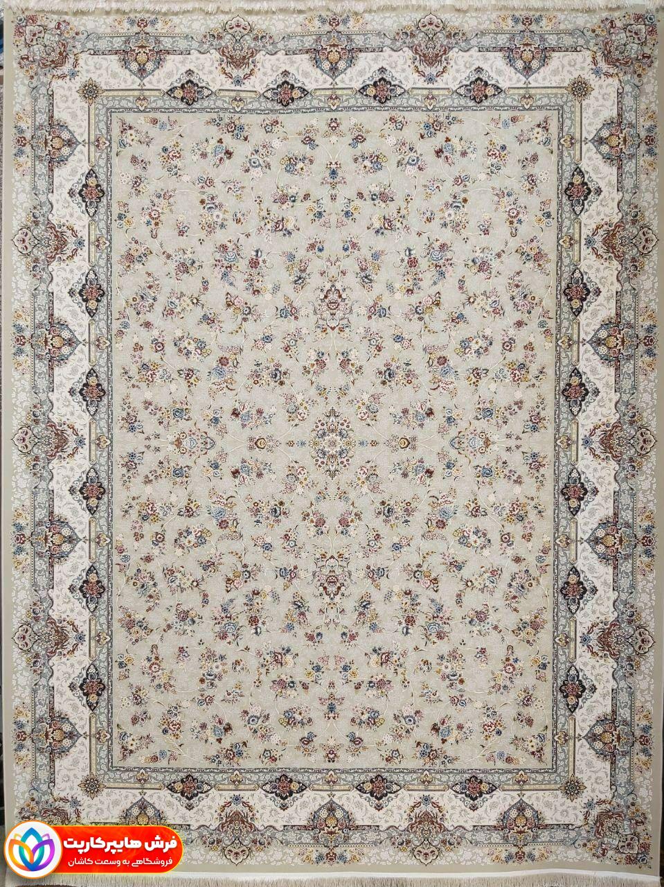 بهار ترمه ای فرش 1500 شانه برجسته طرح بهار 1