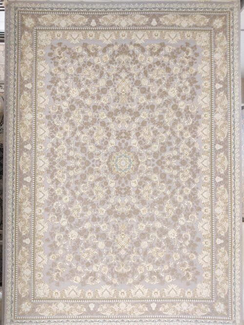 فرش 1200 شانه برجسته کد 11313 نقره ای نسکافه ای