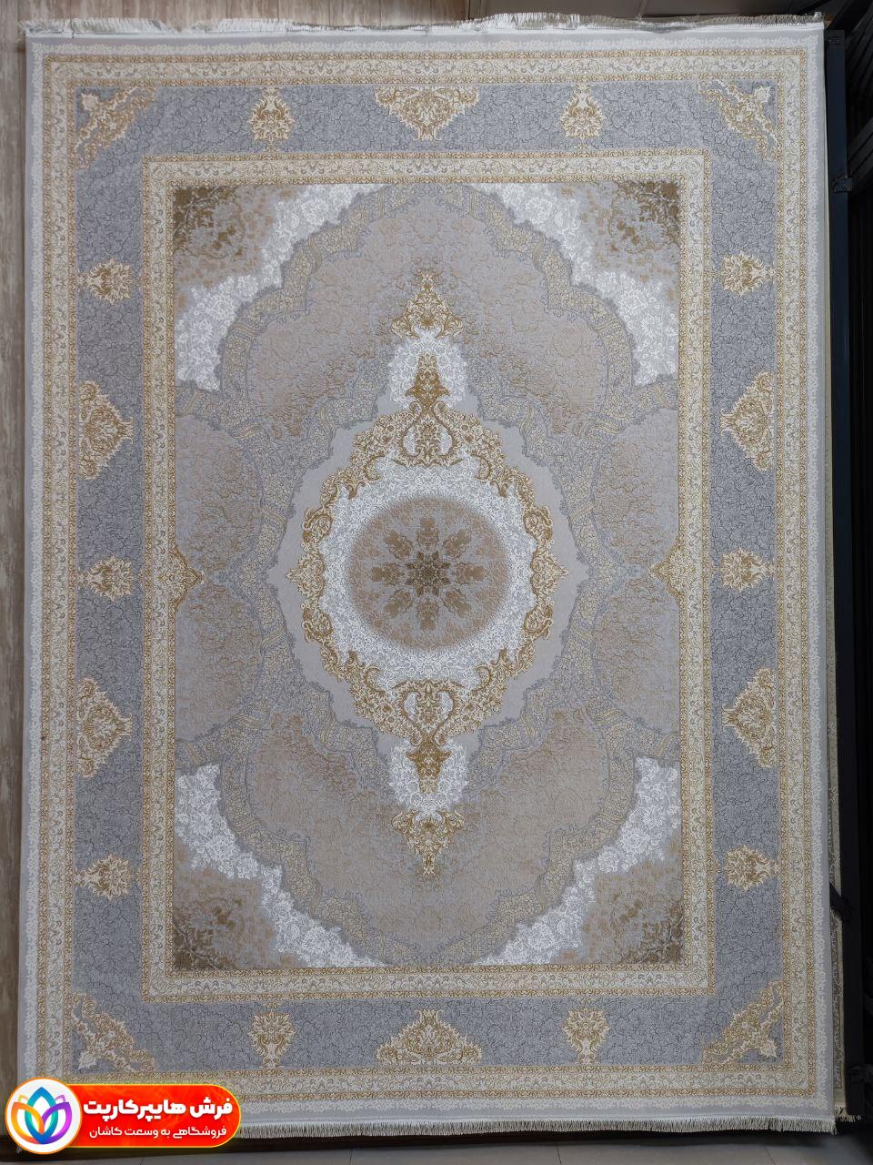 13213نقره ای فرش 1200 شانه برجسته کد 13213 نقره ای