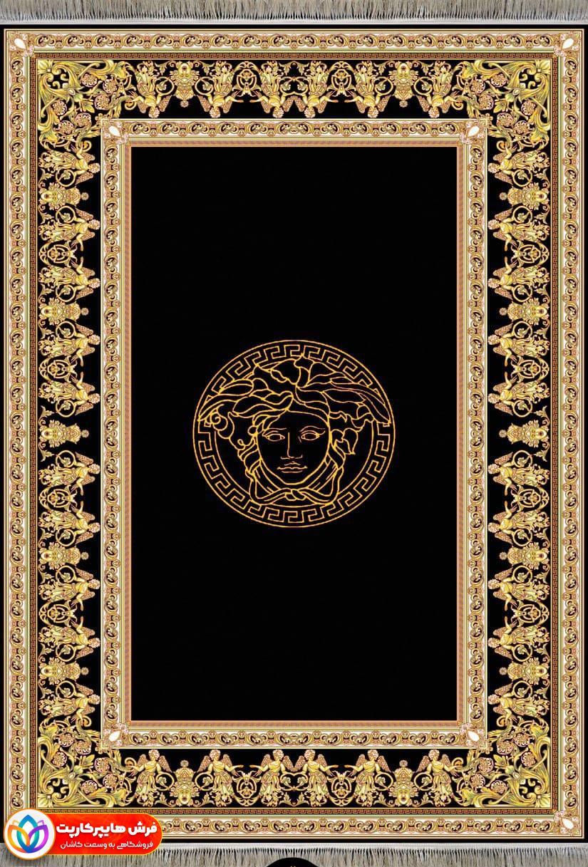 ورساچه اورانوس کف ساده مشکی-min فرش 1200 شانه طرح ورساچه اورانوس