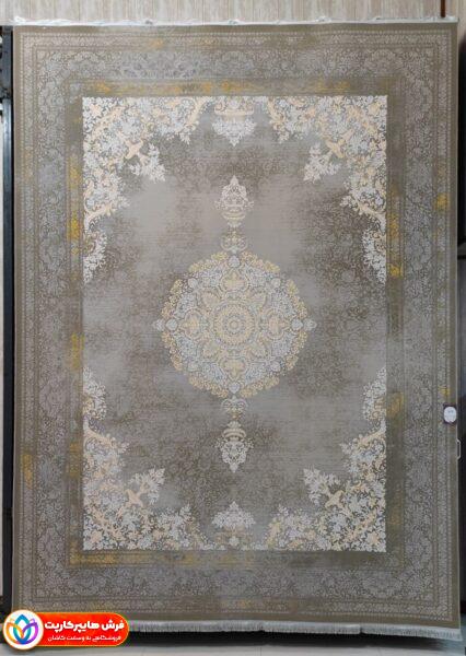 فرش 1200 شانه برجسته کد 3633 نقره ای
