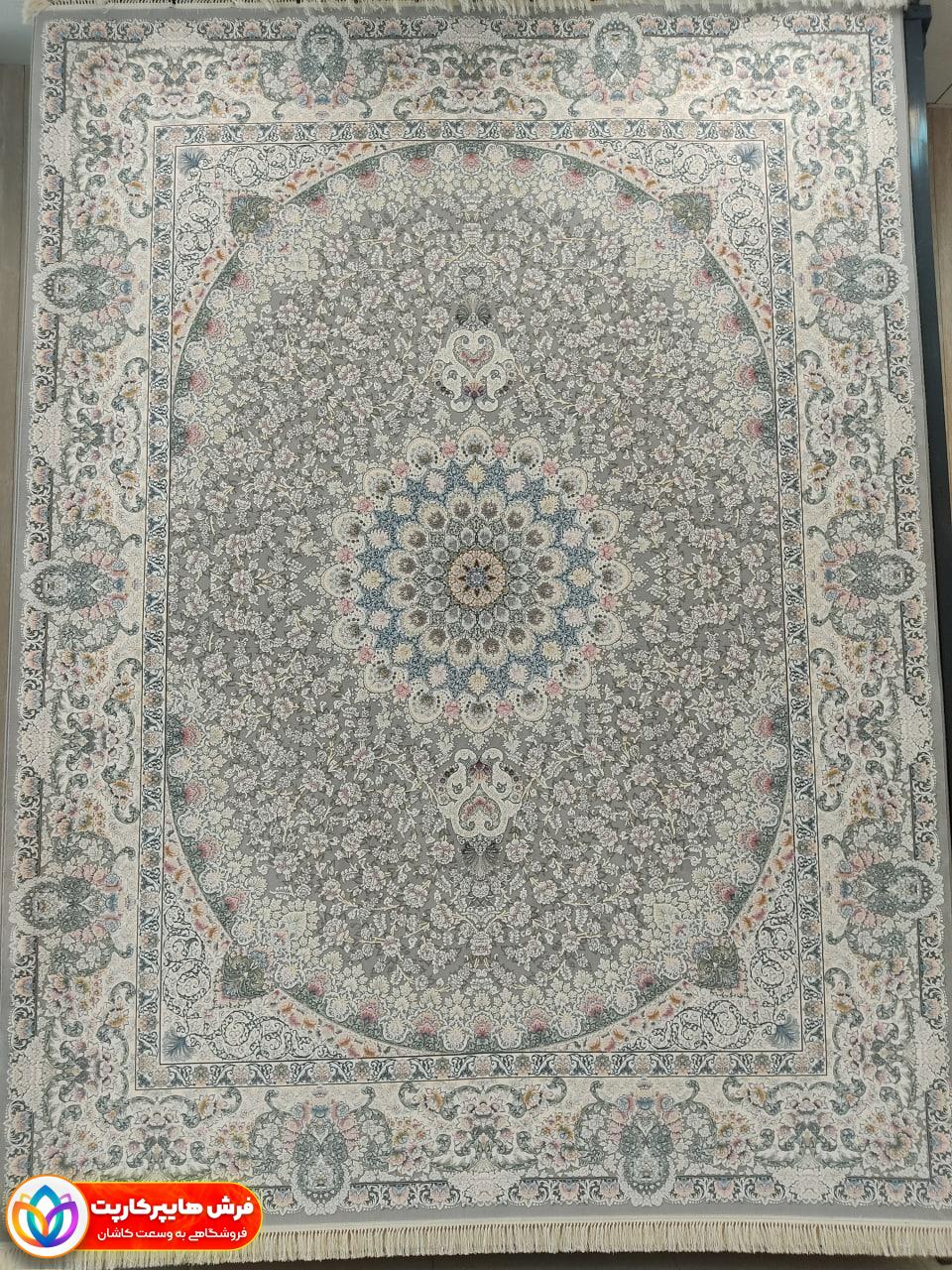 21101نقره ای فرش 1200 شانه برجسته کد 21101 نقره ای