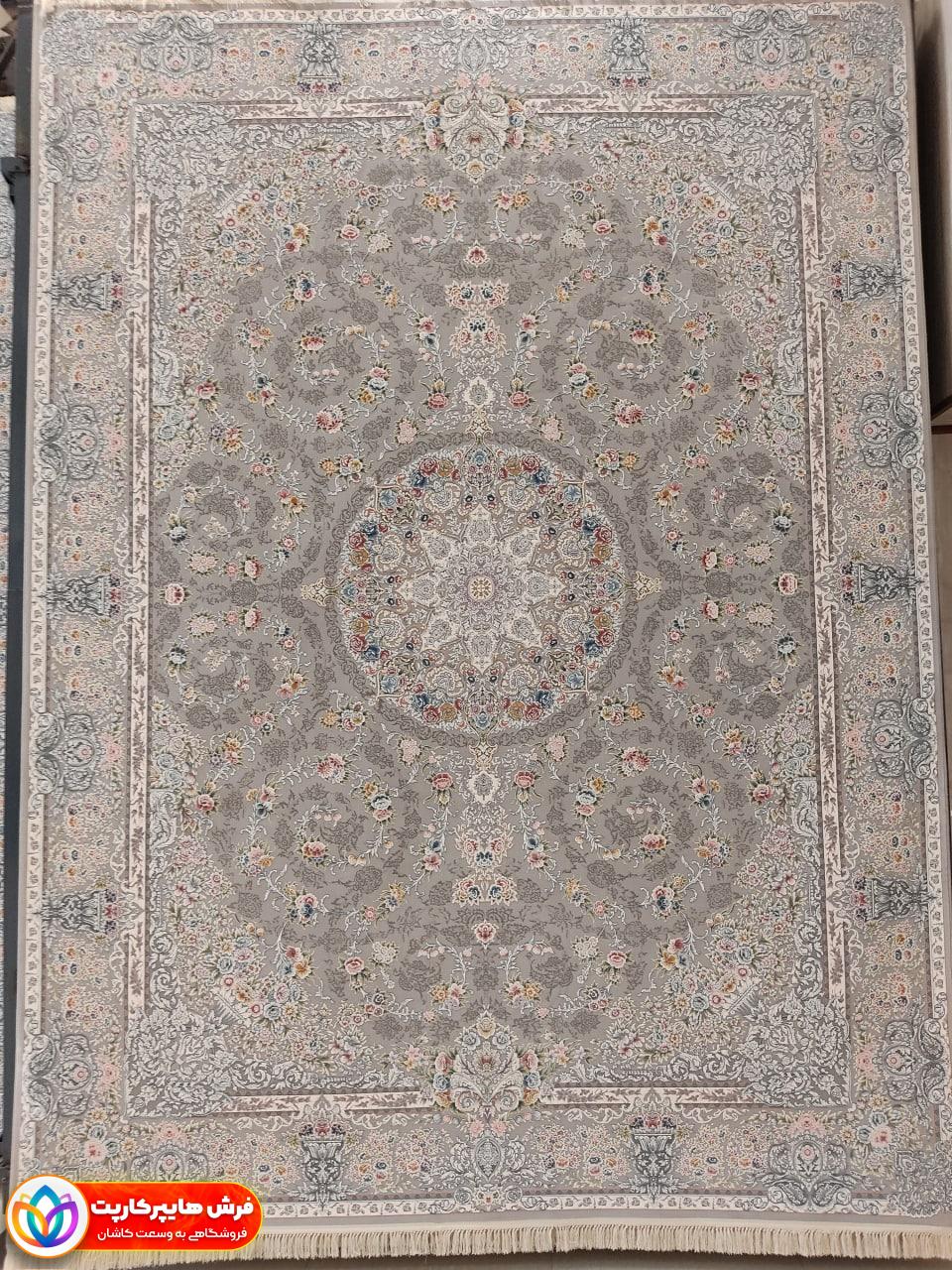 22201نقره ای فرش 1200 شانه برجسته کد 22201 نقره ای