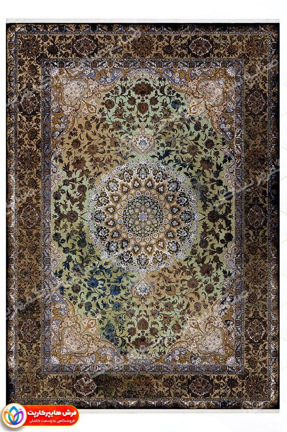 14075سبز-min فرش 1200 شانه ساده کد 14075