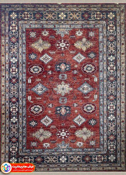 ست کردن فرش قرمز با مبل، پرده و سایر اجزای دکوراسیون 18 فرش 1200 شانه کد 118577 گلبهی لاکی