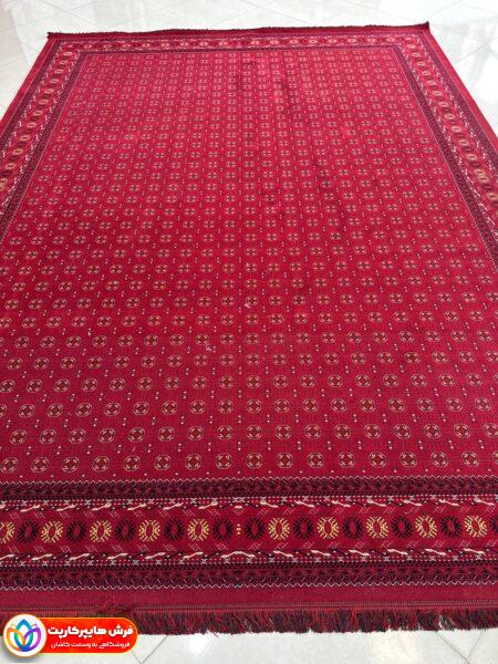 ست کردن فرش قرمز با مبل، پرده و سایر اجزای دکوراسیون 6 فرش 1200 شانه برجسته کد 1260 لاکی
