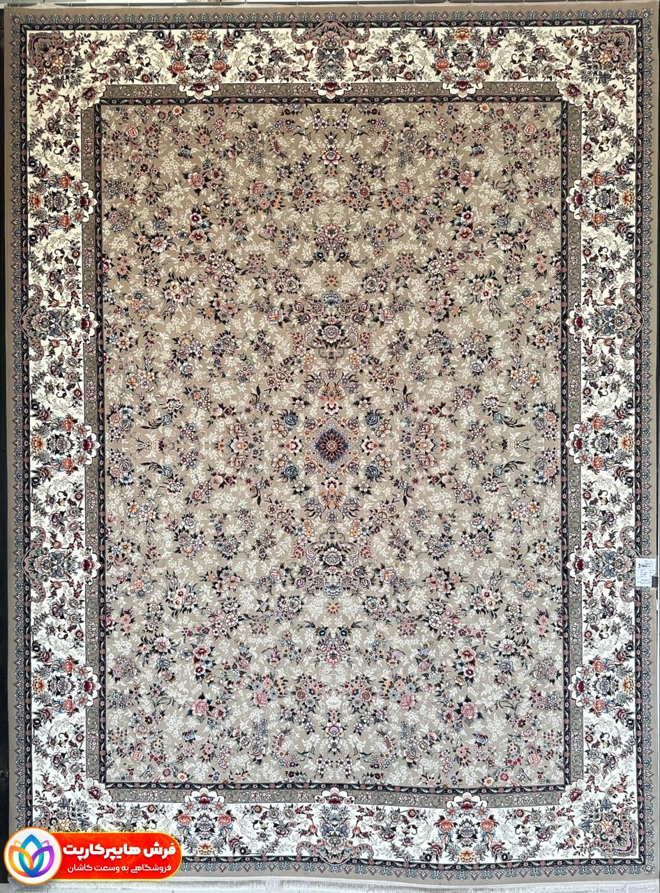 ۷۰۰شانه ارمیتا بژ-min فرش 700 شانه طرح آرمیتا