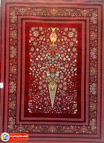 ست کردن فرش قرمز با مبل، پرده و سایر اجزای دکوراسیون 10 فرش 700 شانه طرح سرو لاکی