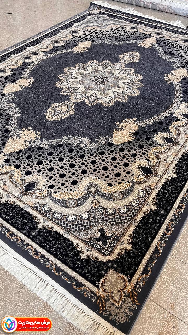 شاپرک سربی-min فرش 700 شانه طرح شاپرک سربی