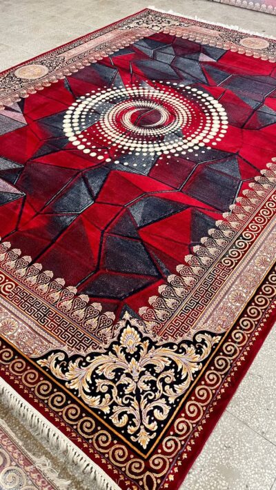 فرش 700 شانه طرح لیلی زرشکی