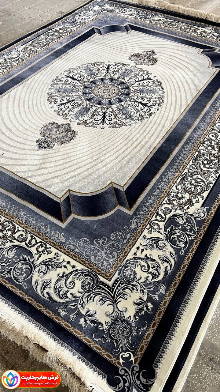 فرش 700 شانه طرح موج کرم