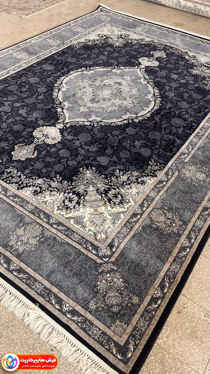 کاریز لایت سرمه ای-min فرش 700 شانه طرح کاریز