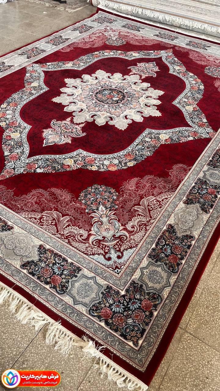 کارینا زرشکی-min فرش 700 شانه طرح کارینا