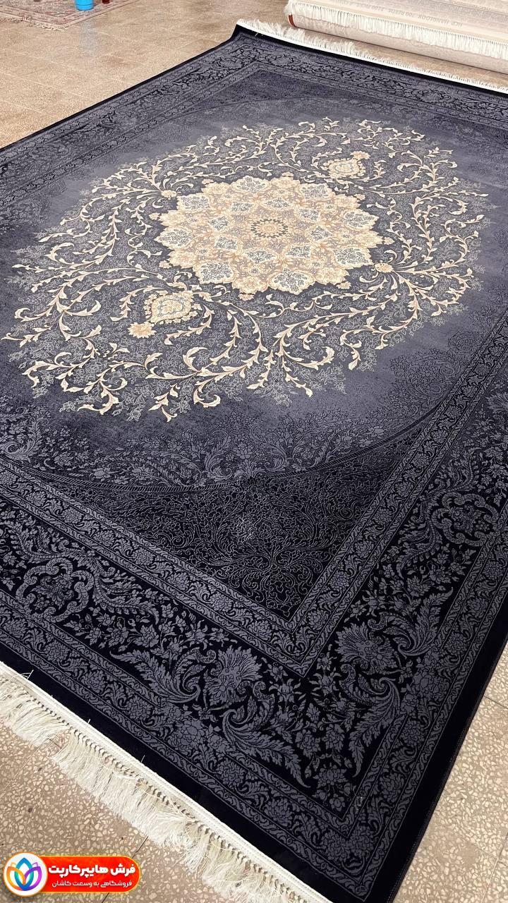 یشیم سرمه ای-min فرش 700 شانه طرح یشیم