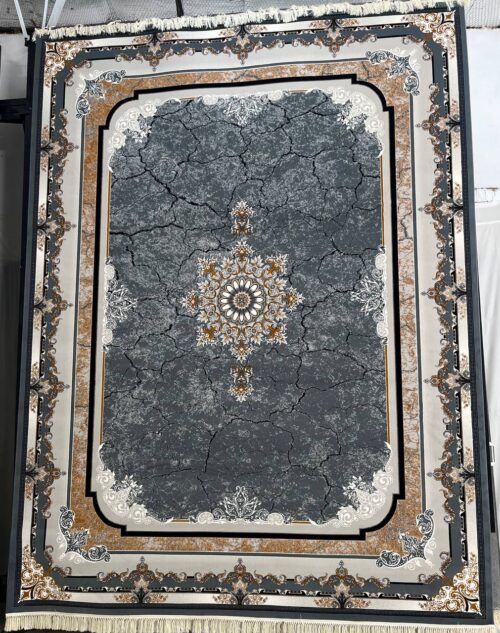 فرش 700 شانه طرح اورانوس دودی