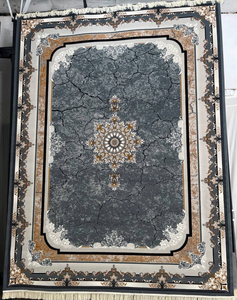 فرش 700 شانه طرح اورانوس دودی