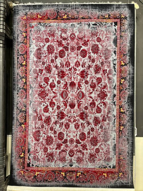 فرش 700 شانه طرح دنیز سرمه ای